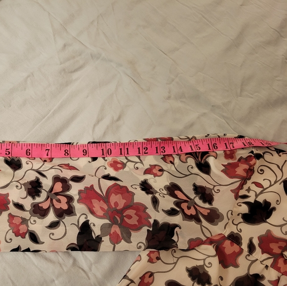 Loft XS floral dress white and pink, casual fit - Picture 5 of 5